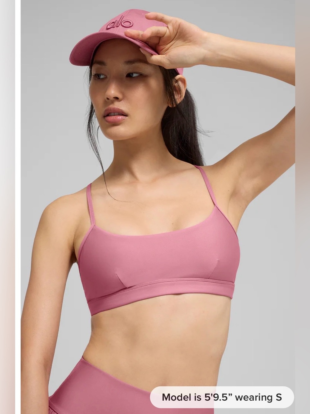 ALO Yoga Airlift Intrigue Bra Pink Wild Rose Size Small NWOT